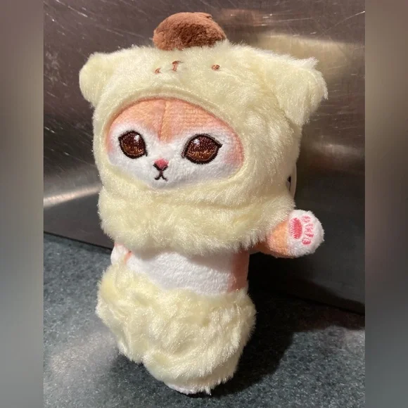 🐶🐱14.5cm Sanrio Mofusand Cat Cross-Dressing Pom Pom Purin Puppy Plush Stuff Doll - Picture 3 of 7